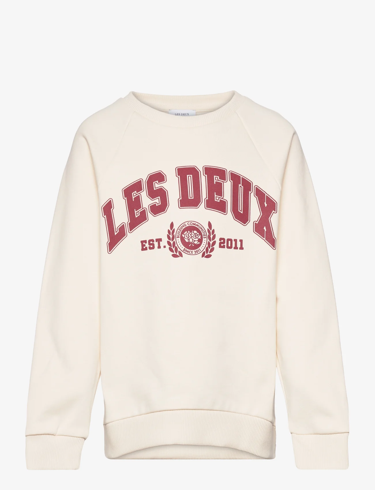 Les Deux - University Sweatshirt Kids - sweatshirts - light ivory/burnt red - 0