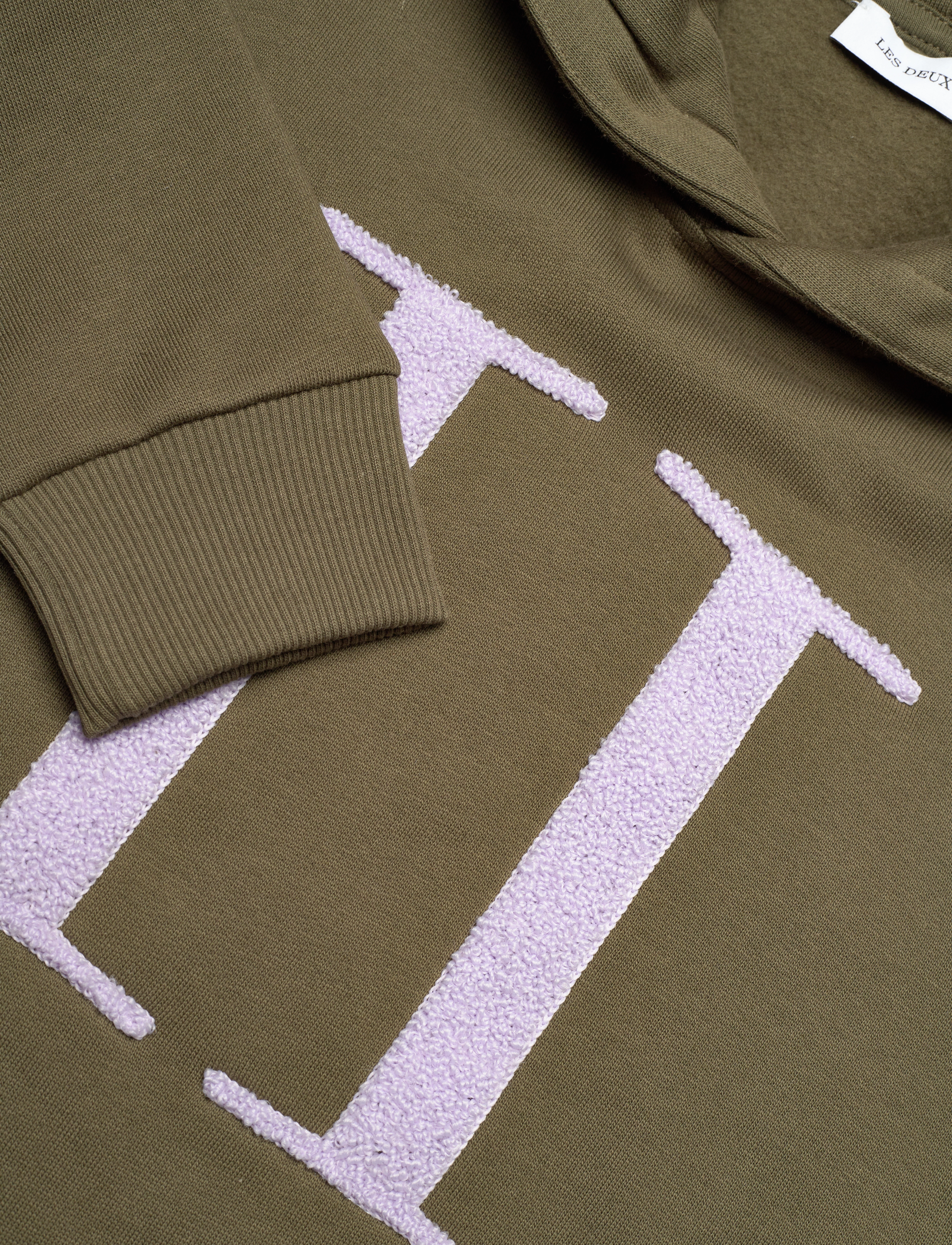 Les Deux - Encore Bouclé Hoodie Kids - olive night/light orchid - 2
