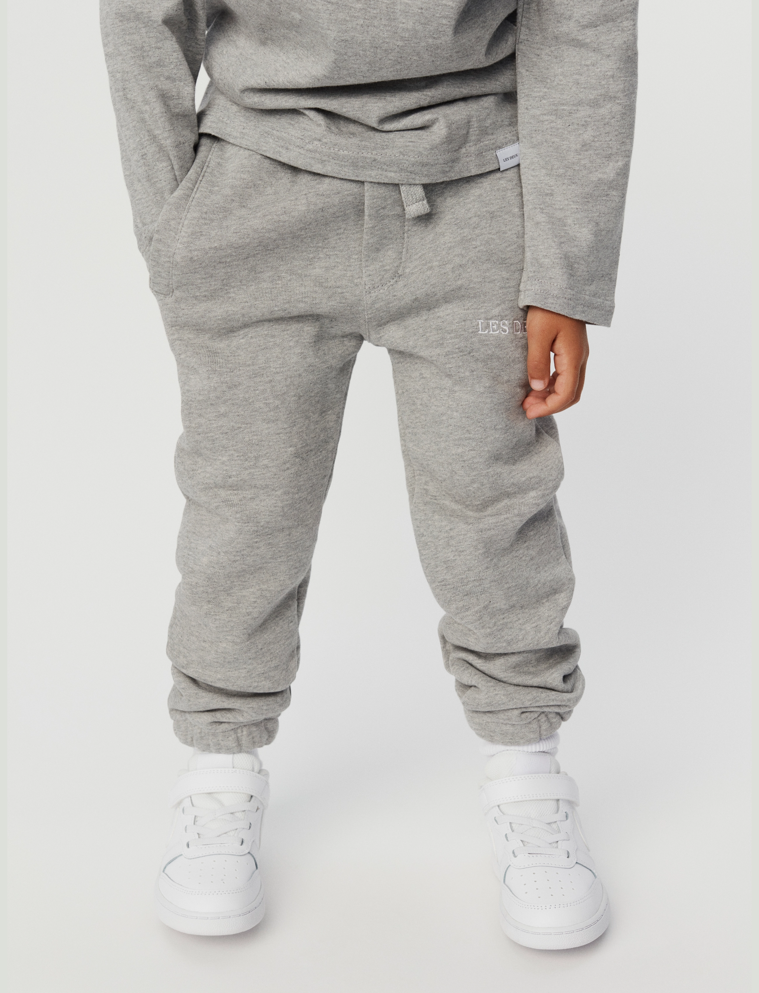 Les Deux - Diego Sweatpants Kids - light grey melange/white - 2