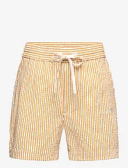 Les Deux - Stan Stripe Seersucker Swim Shorts - maudymosi šortai - mustard yellow/light ivory - 0