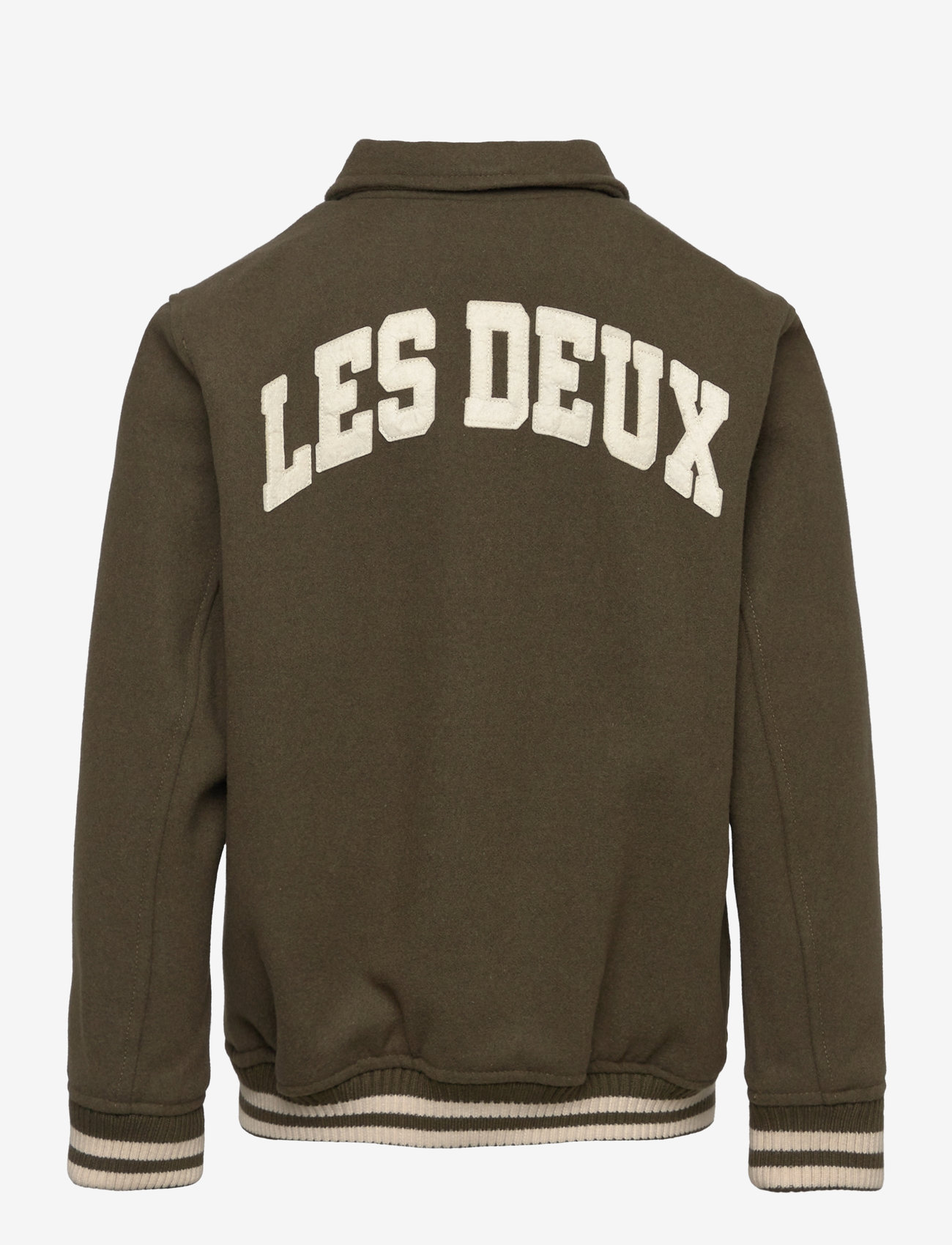 Les Deux - Felipe Varsity Wool Jacket Kids - olive night - 1
