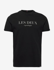 Les Deux - Amalfi T-Shirt - kortärmade t-shirts - black/ivory - 0