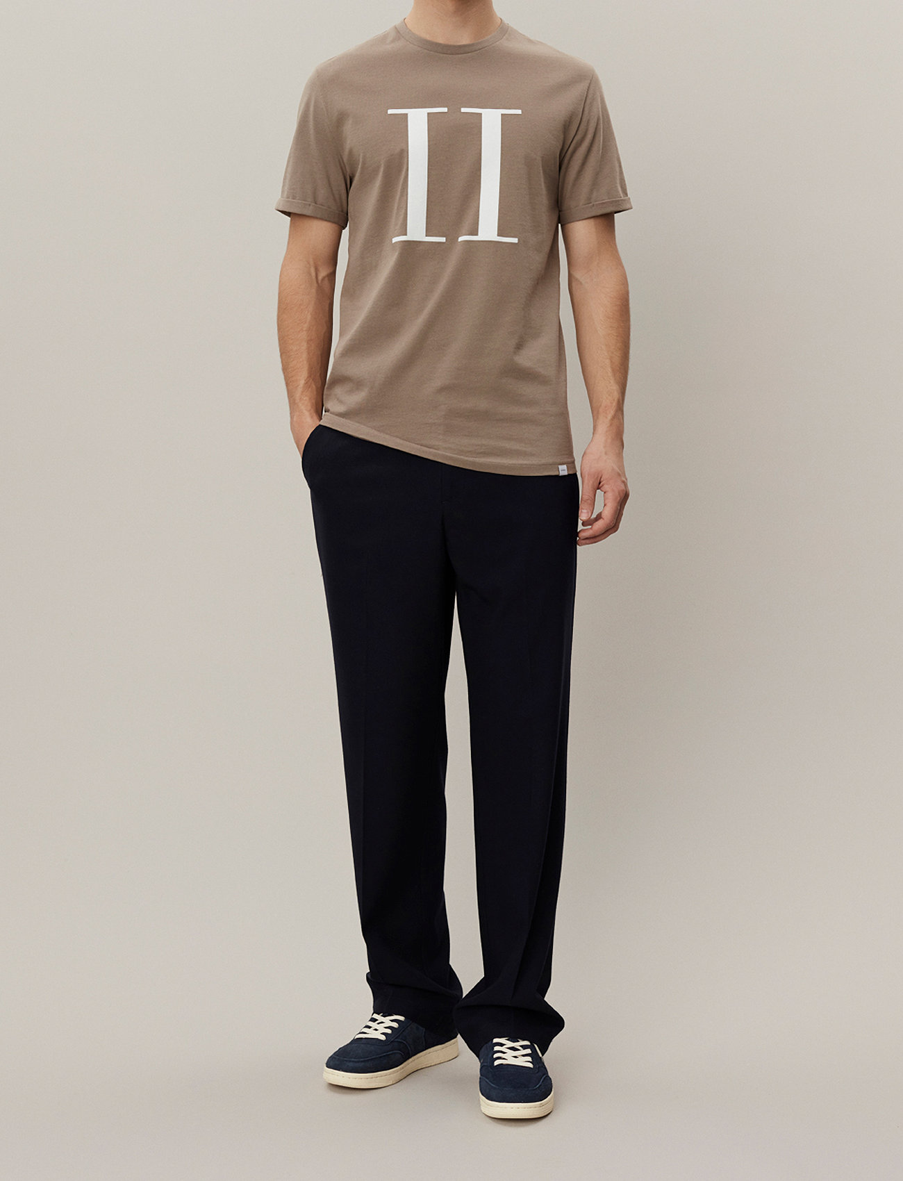 Les Deux - Encore T-Shirt - nordisk stil - walnut/white - 0