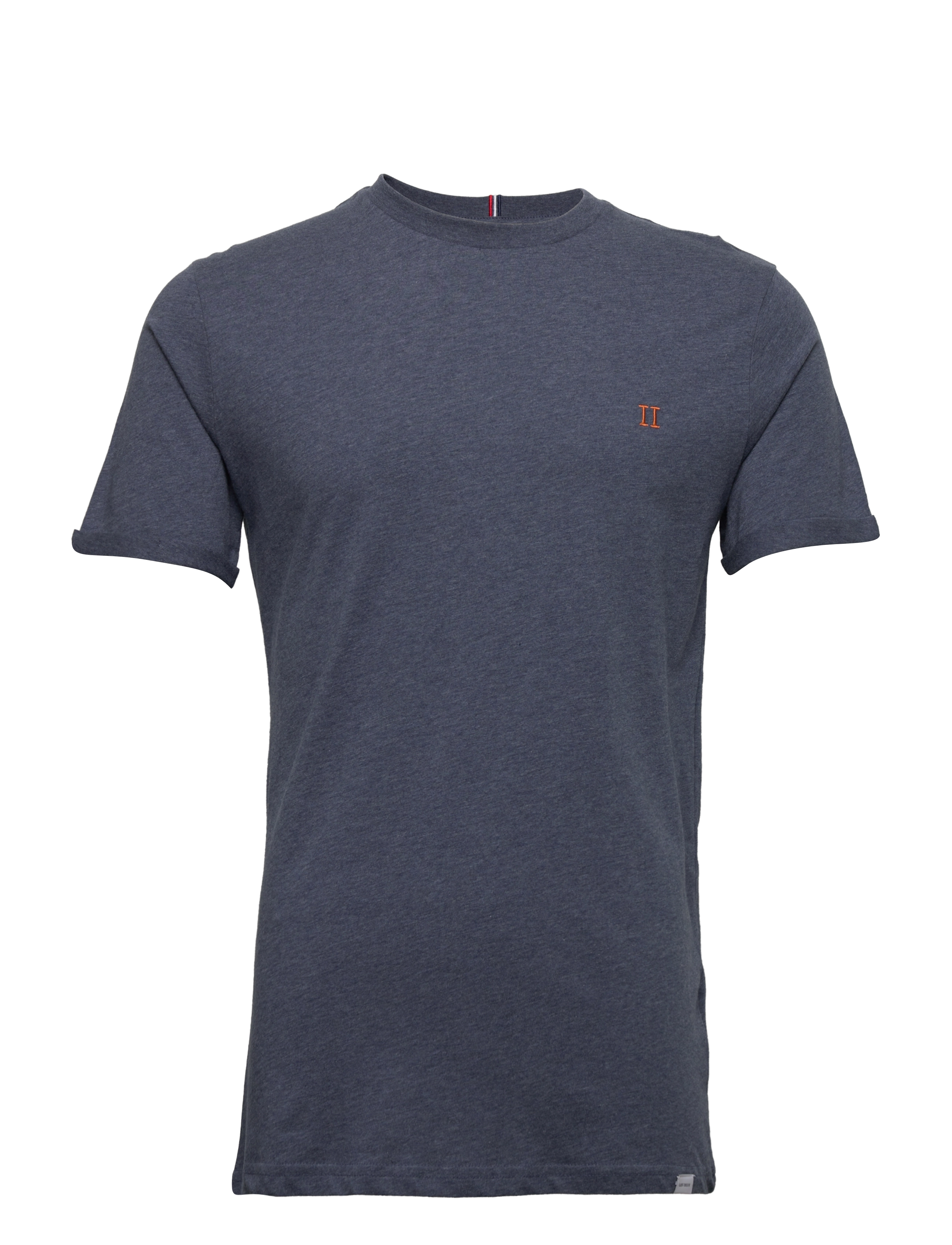 Les Deux Nørregaard T-Shirt - Les Deux - INDIA INK MELANGE/ORANGE / navy