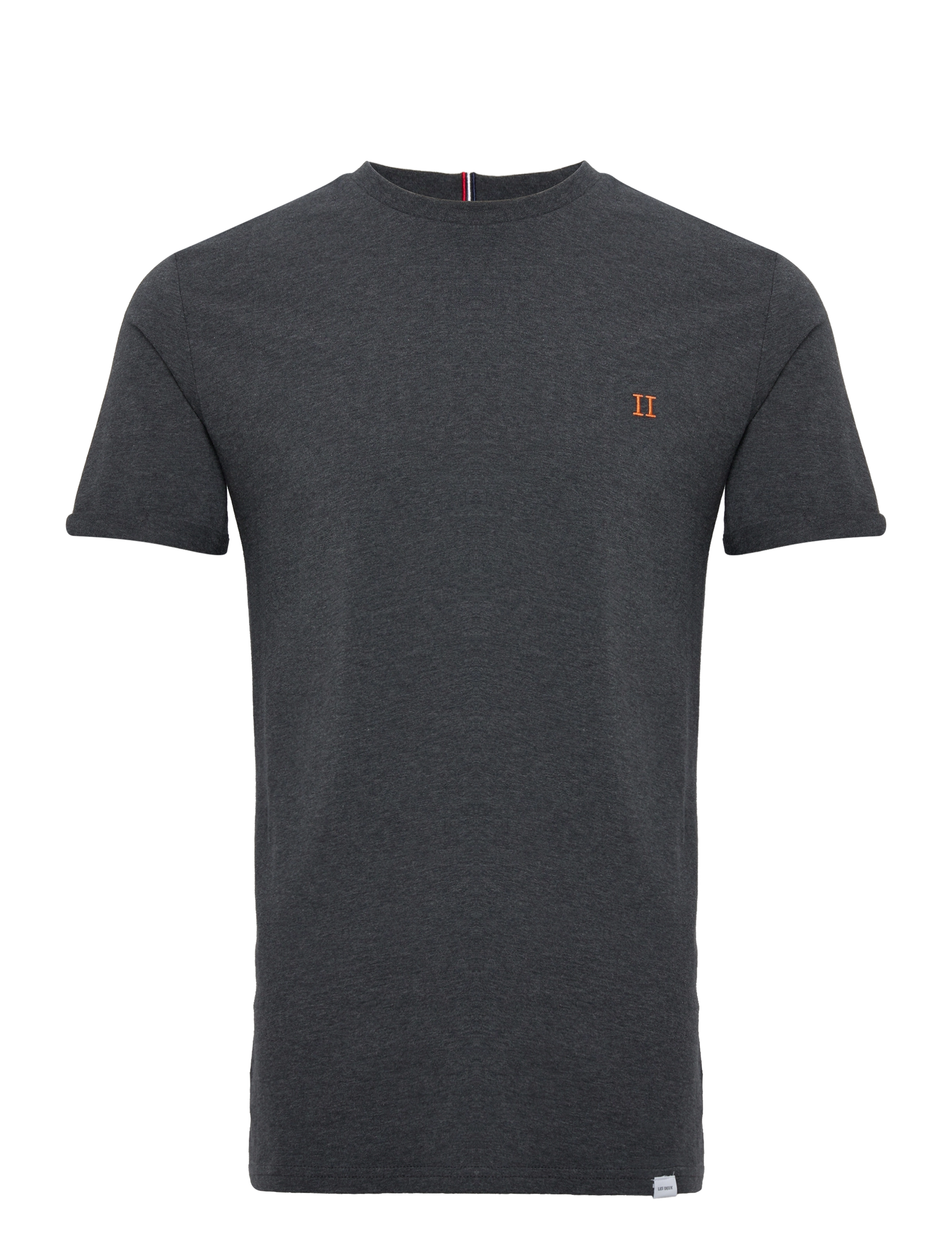 Les Deux - Nørregaard T-Shirt - raven melange/orange - 0