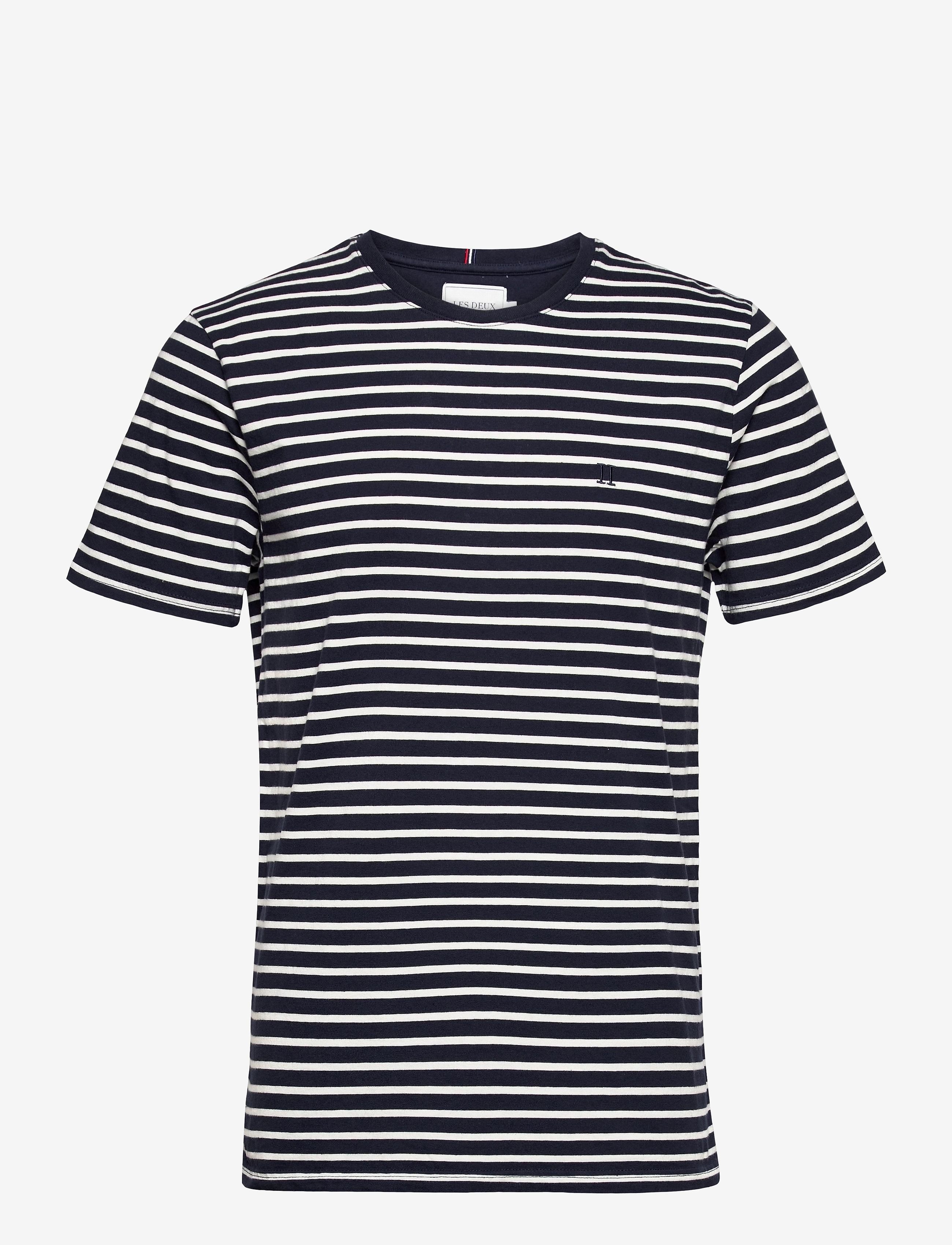 Les Deux - Sailor Stripe T-Shirt - dark navy+off white/dark navy - 0
