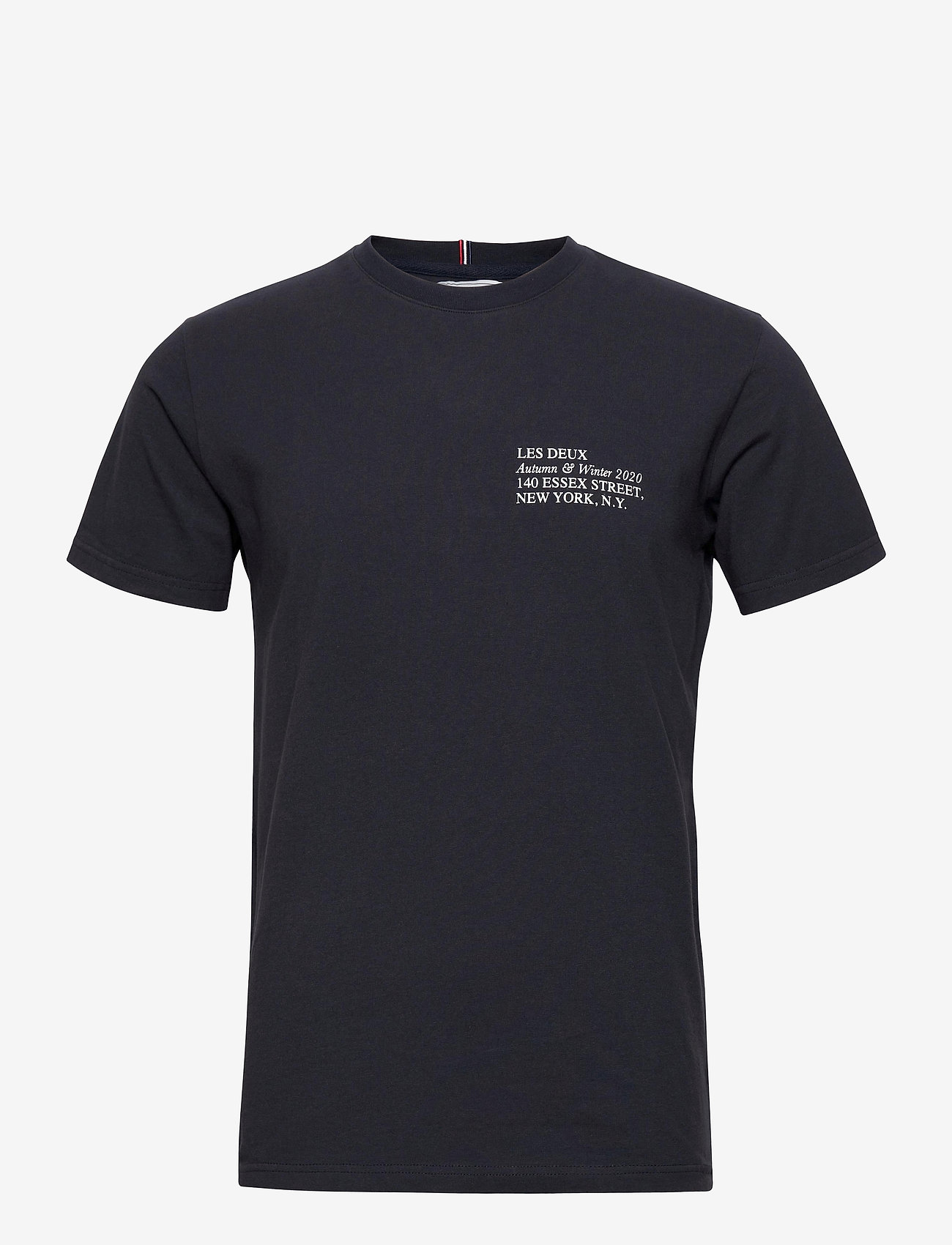 Les Deux - Essex T-Shirt - dark navy/white - 0
