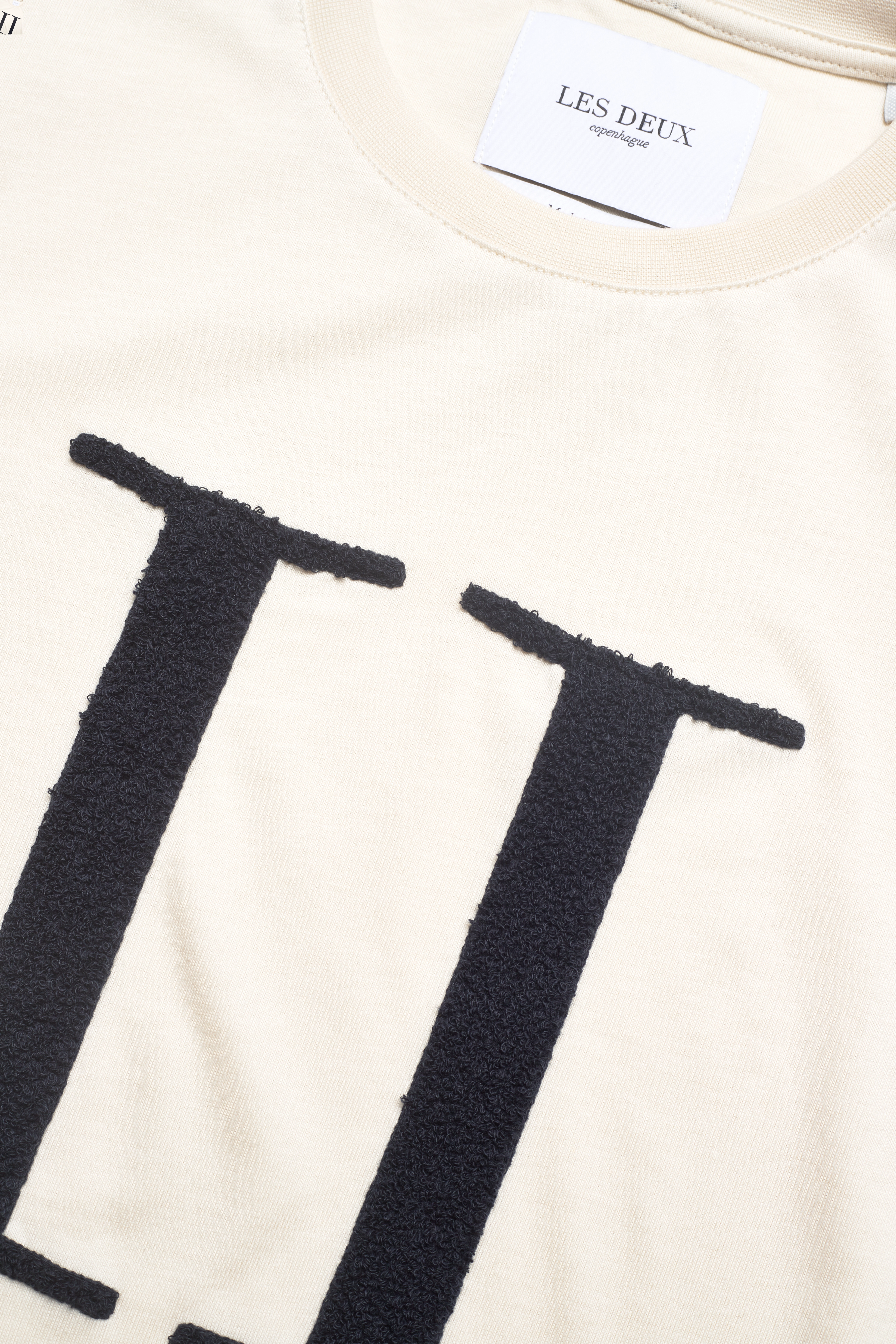 Les Deux - Encore Bouclé T-Shirt - ivory/raven - 4