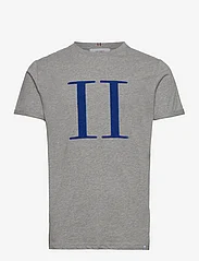 Les Deux - Encore Bouclé T-Shirt - lyhythihaiset - light grey mÉlange/palace blue - 0