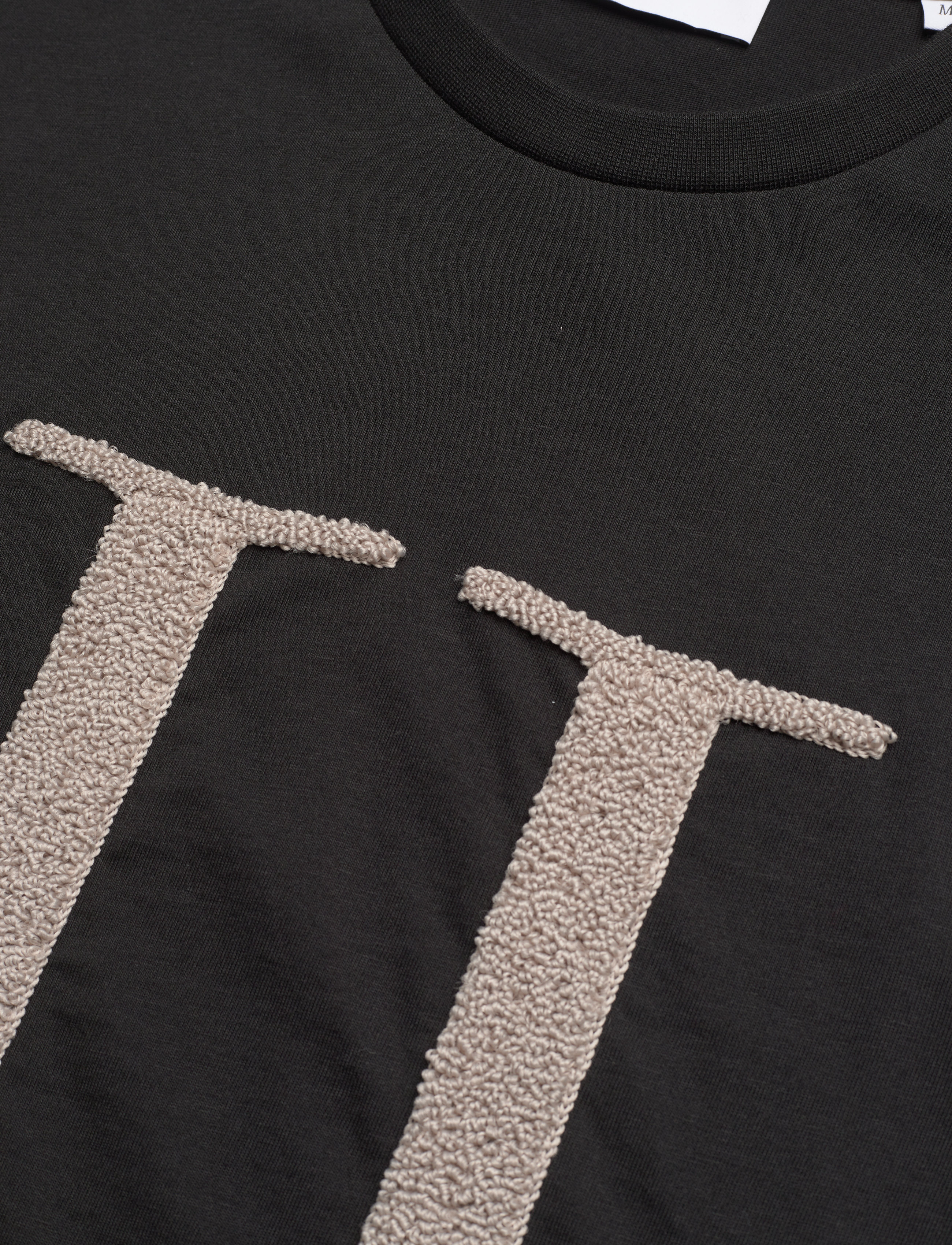 Les Deux - Encore Bouclé T-Shirt - black/light sand - 3