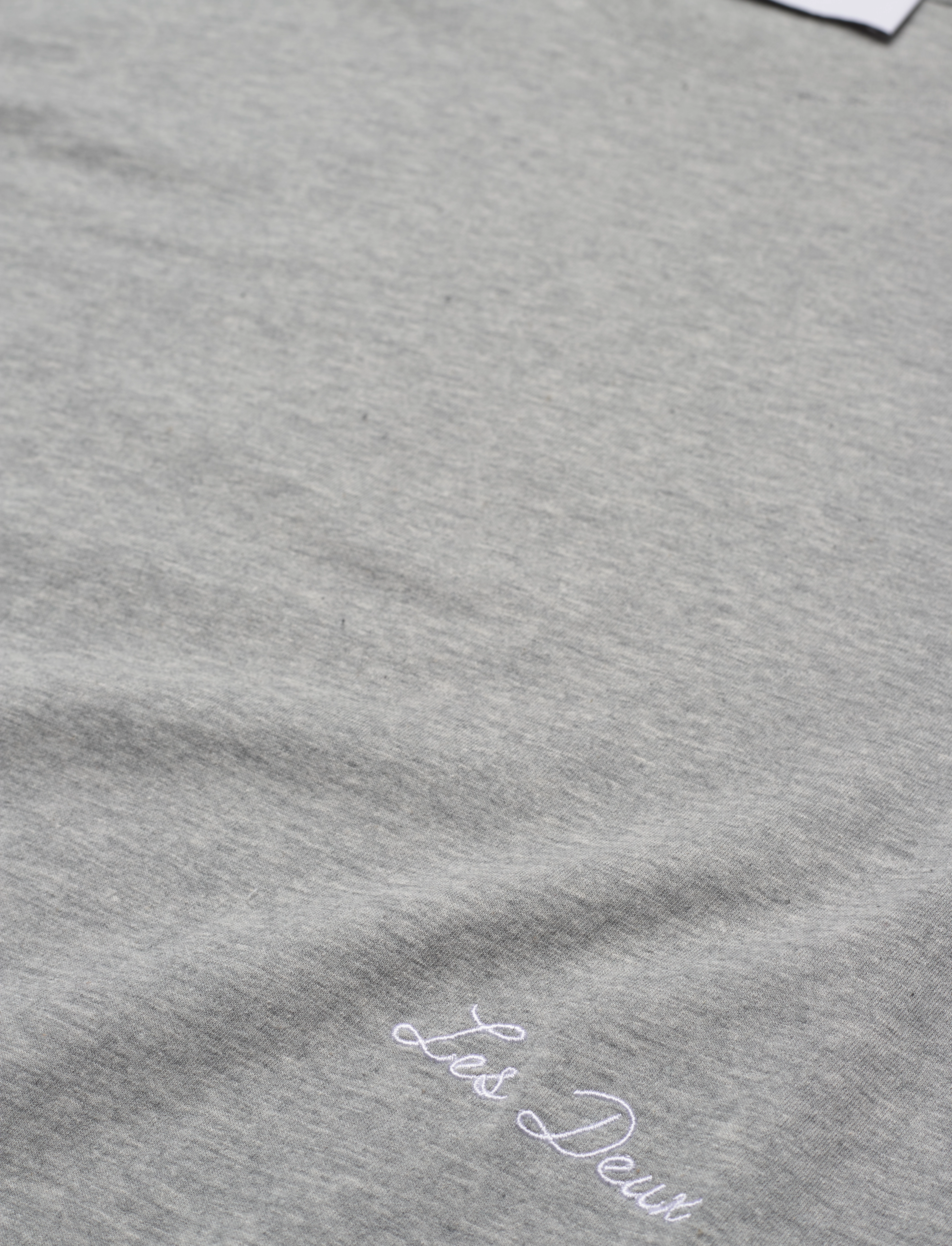 Les Deux - Carter Wool T-Shirt - light grey mélange/white - 2