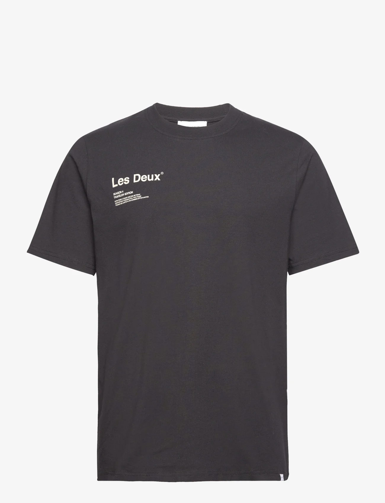 Les Deux - Brody T-Shirt - basic t-shirts - black/light sand - 0