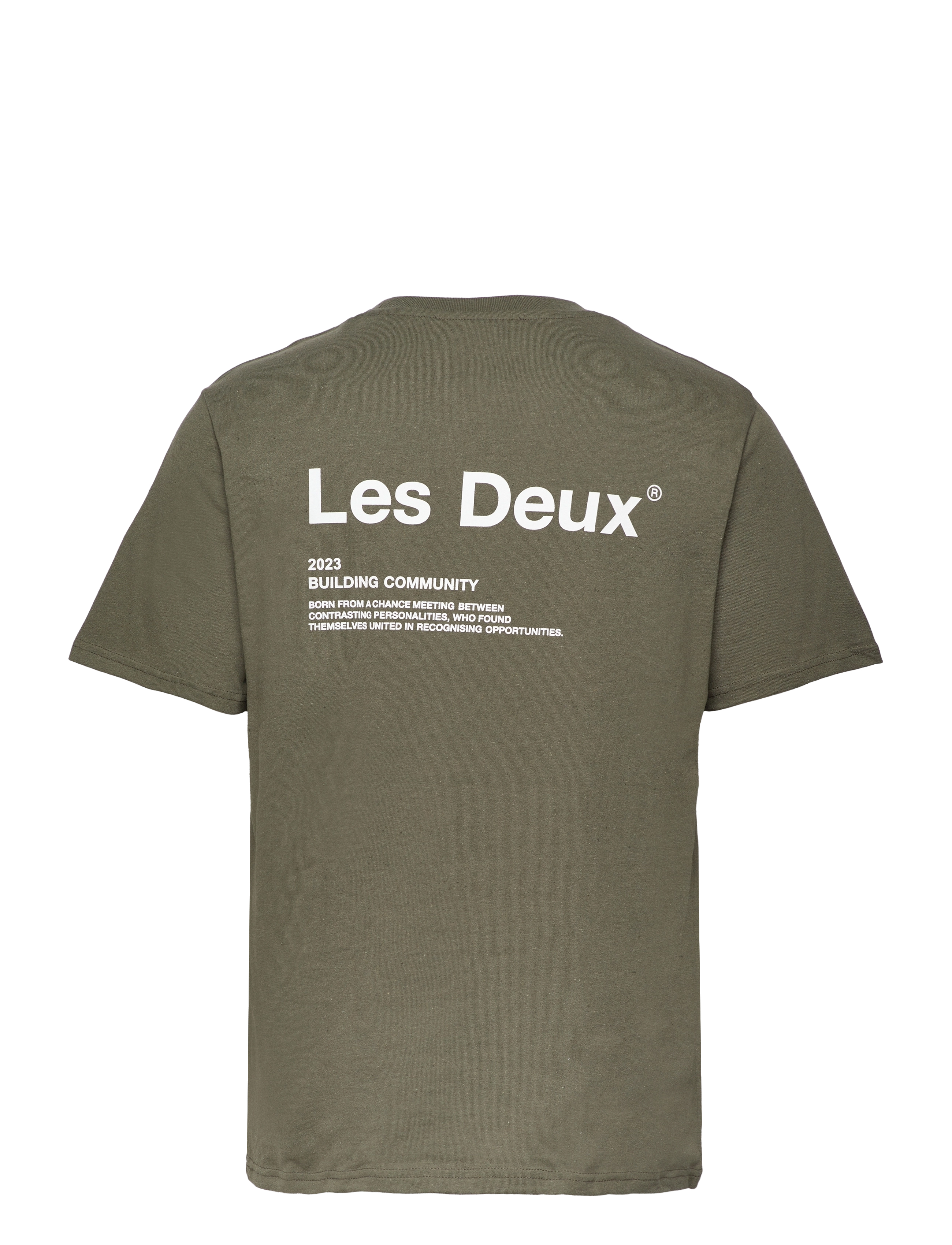 Les Deux - Brody T-Shirt - olive night/white - 2