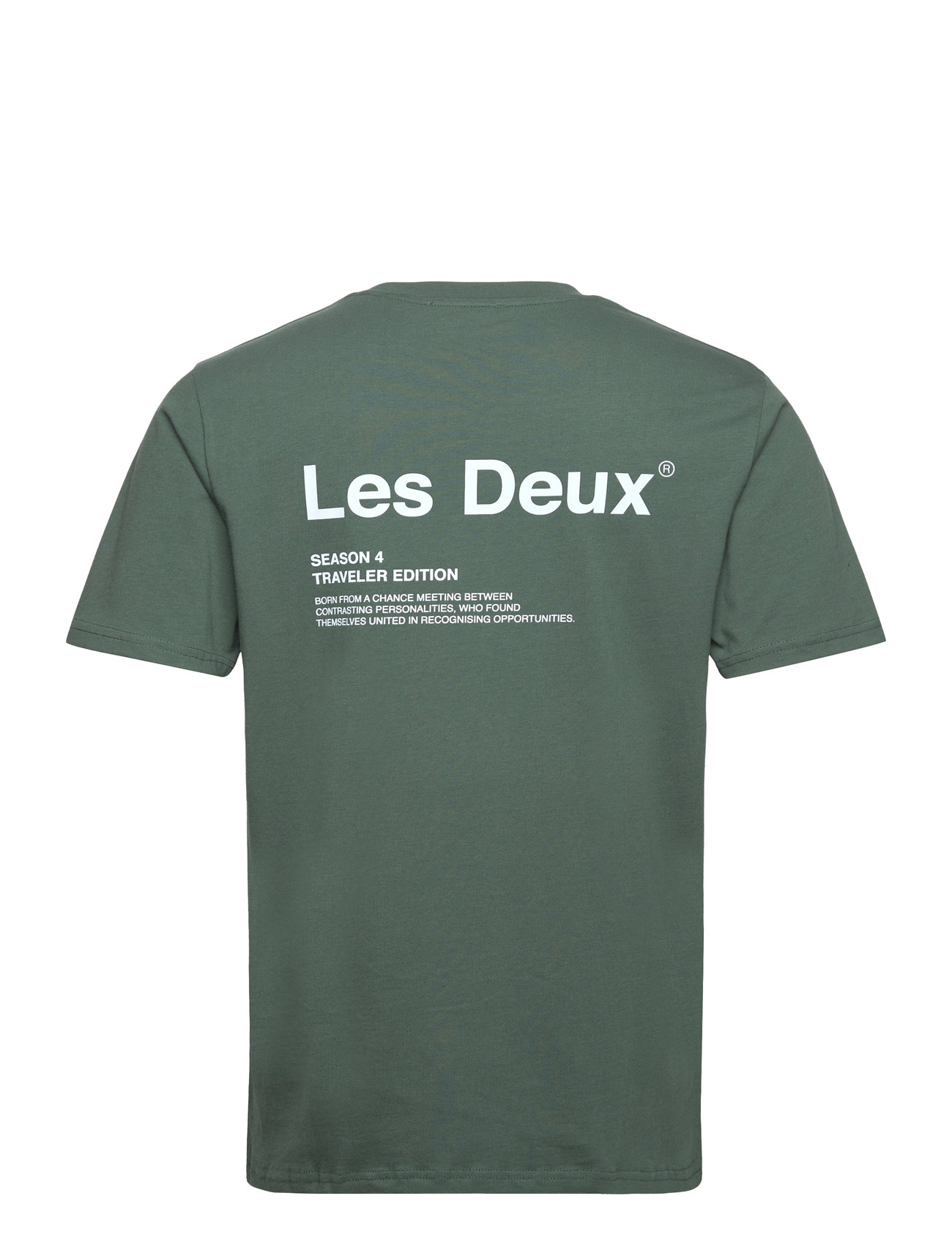 Les Deux - Brody T-Shirt - basic t-shirts - pine green/sky blue - 1