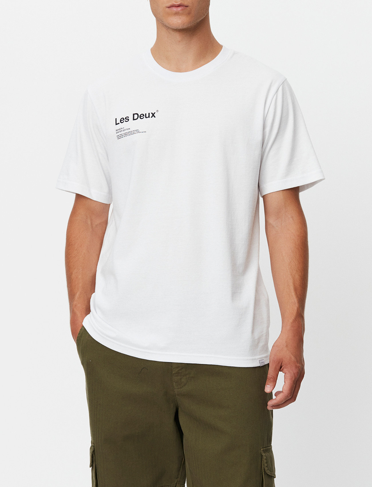 Les Deux - Brody T-Shirt - basic t-shirts - white/black - 1