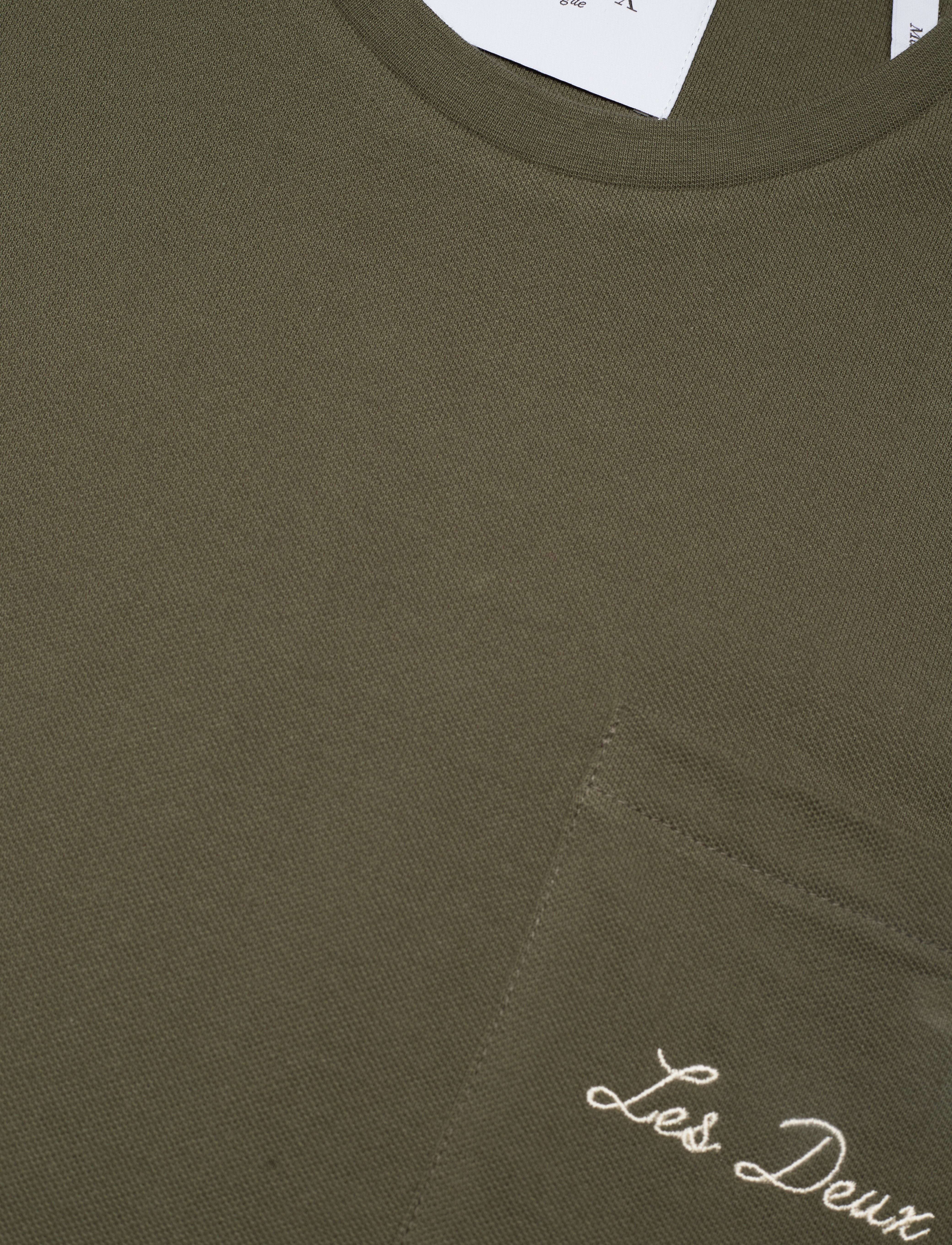 Les Deux - Piqué T-Shirt 2.0 - olive night/ivory - 2