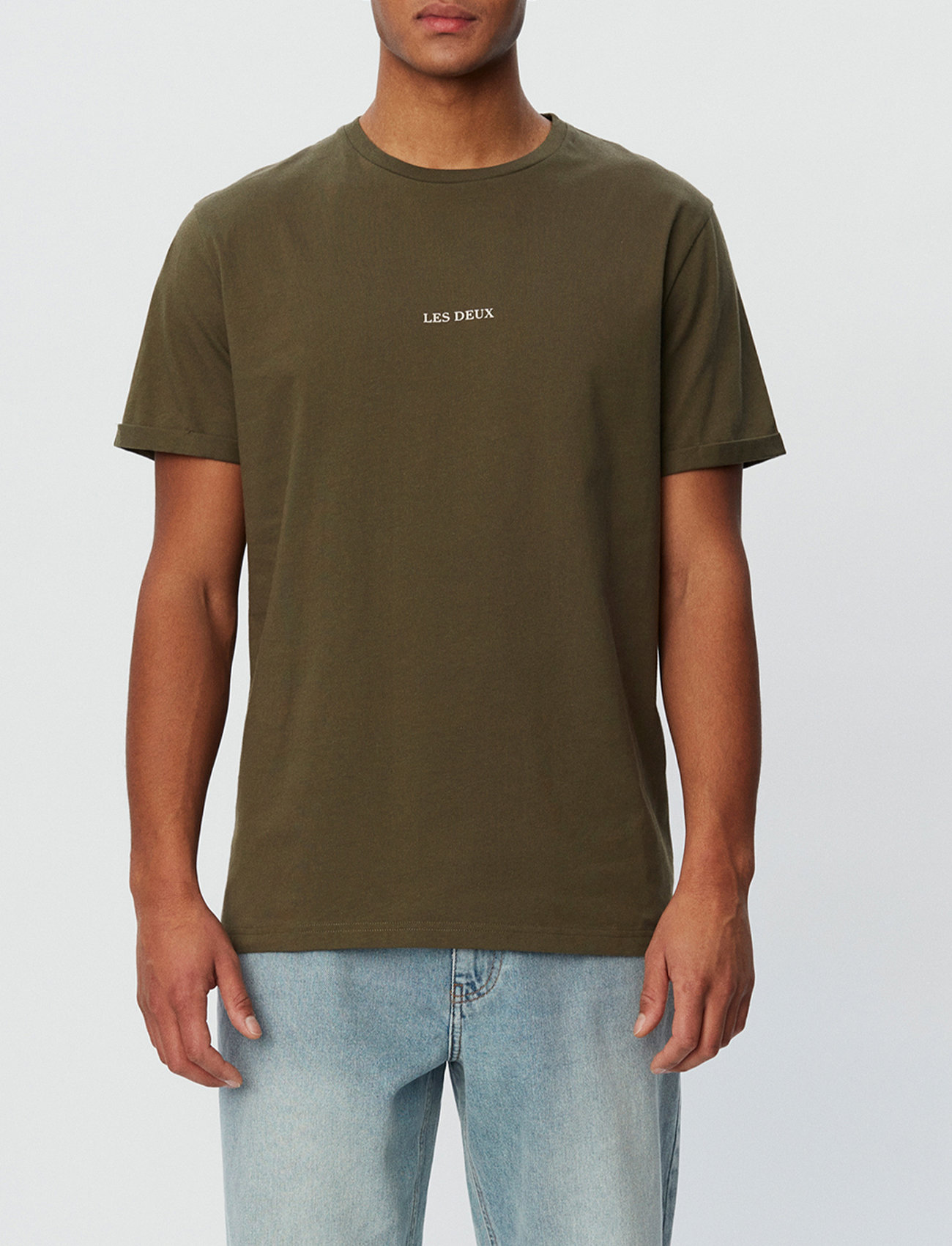 Les Deux - Lens T-Shirt - nordic style - olive night/ivory - 0