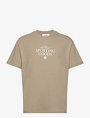 Les Deux - Sporting Goods T-Shirt 2.0 - tavalised t-särgid - dark sand/ivory - 0