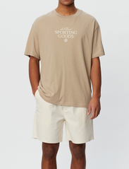 Les Deux - Sporting Goods T-Shirt 2.0 - tavalised t-särgid - dark sand/ivory - 2