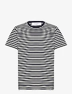Adrian Stripe T-Shirt - DARK NAVY/IVORY