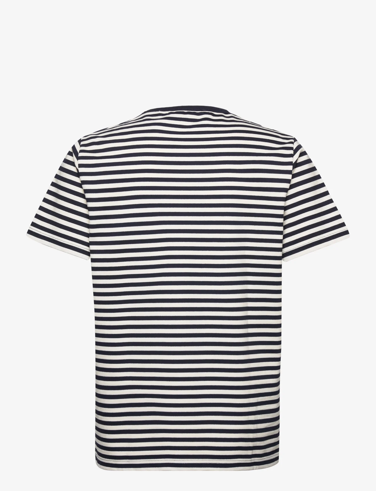 Les Deux - Adrian Stripe T-Shirt - marškinėliai trumpomis rankovėmis - dark navy/ivory - 1