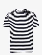 Adrian Stripe T-Shirt - DARK NAVY/WHITE