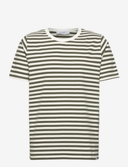 Adrian Stripe T-Shirt - OLIVE NIGHT/IVORY