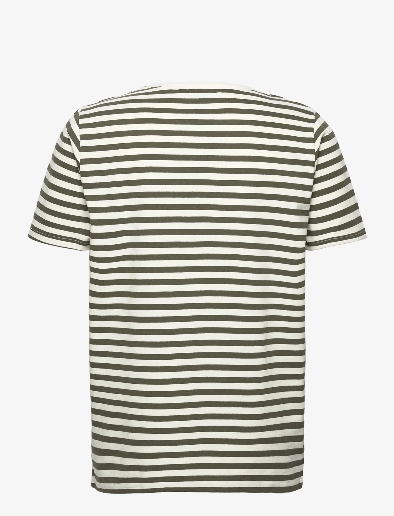 Les Deux - Adrian Stripe T-Shirt - marškinėliai trumpomis rankovėmis - olive night/ivory - 1