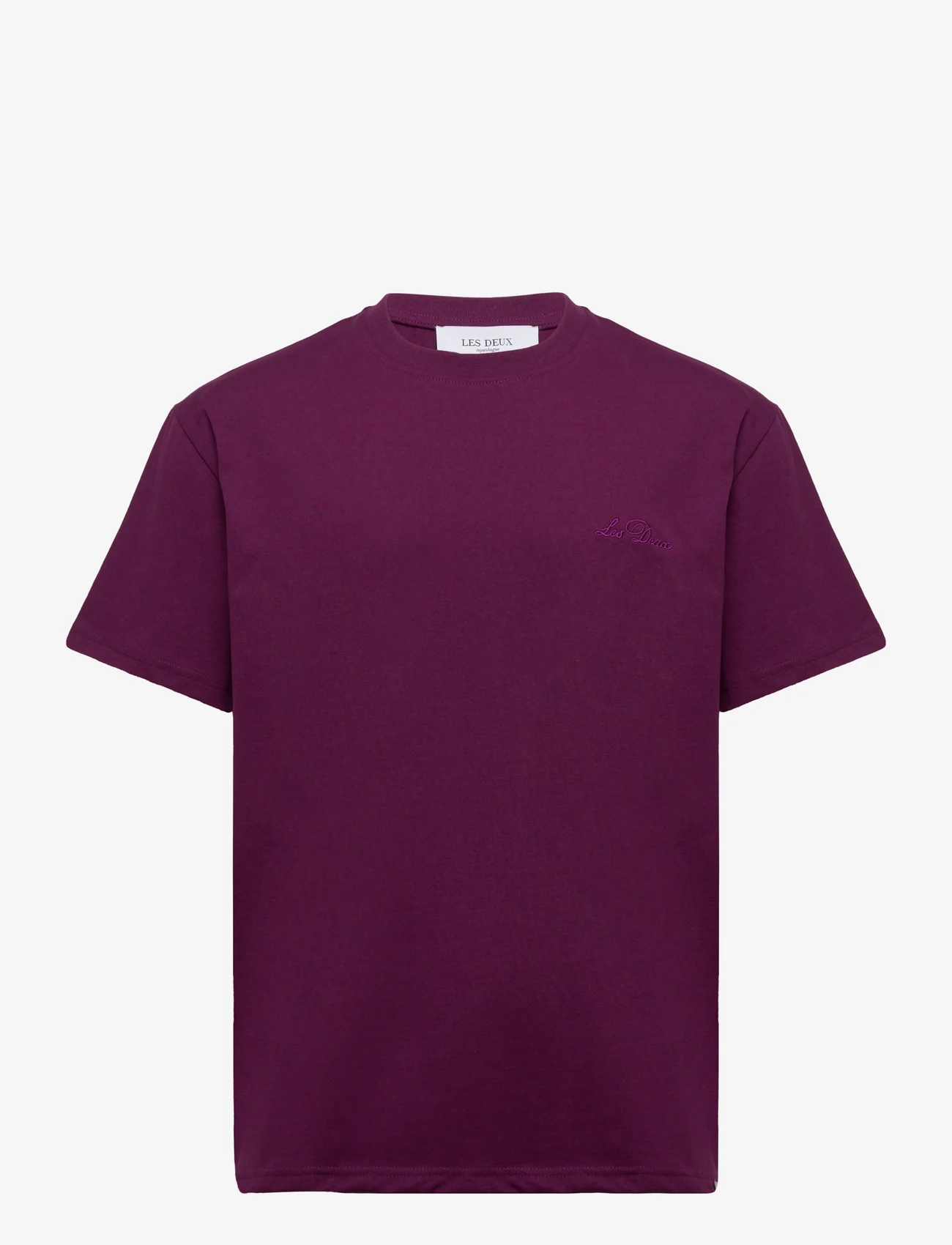 Les Deux - Crew T-Shirt - podstawowe koszulki - dark purple - 0