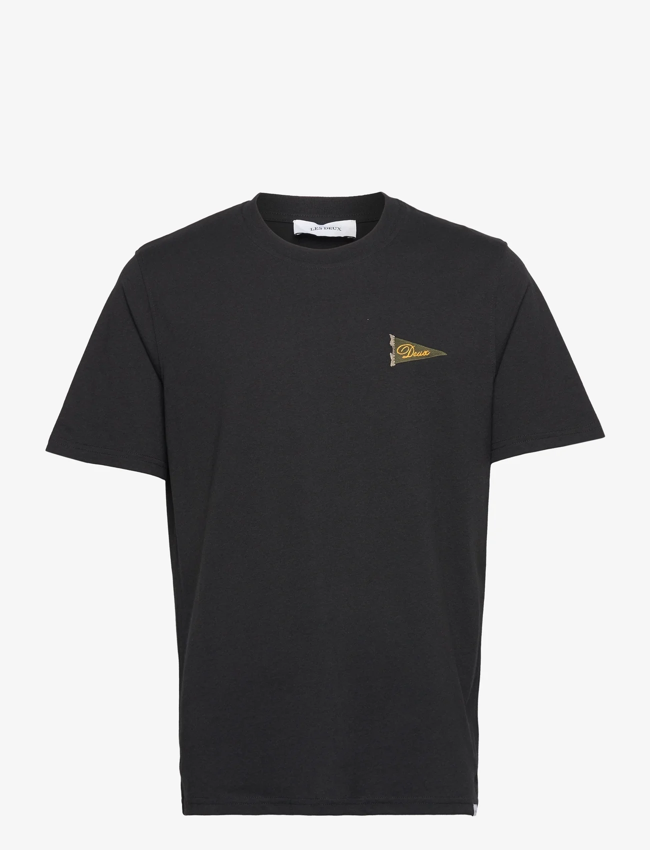 Les Deux - Flag T-Shirt - basic t-shirts - black - 0