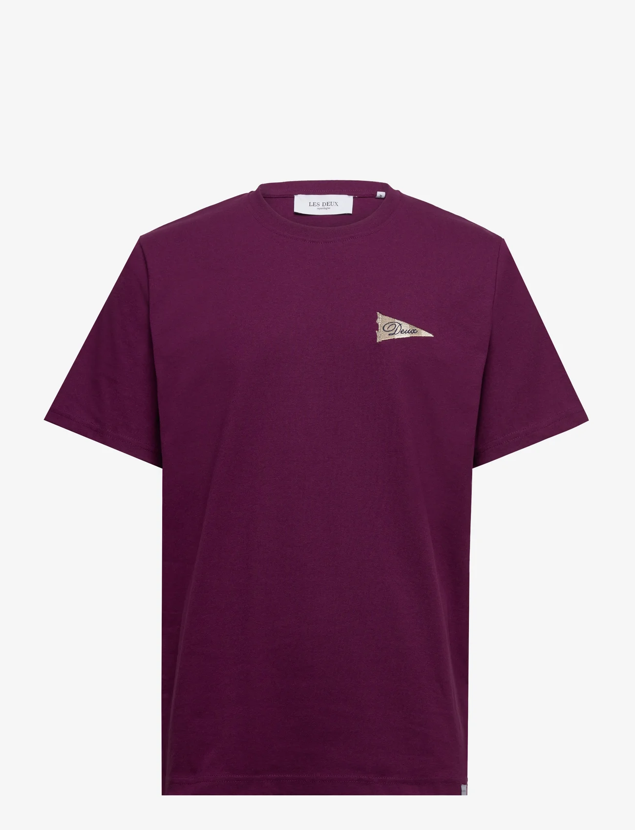 Les Deux - Flag T-Shirt - t-shirts - dark purple - 0
