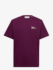 Les Deux - Flag T-Shirt - t-shirts - dark purple - 0