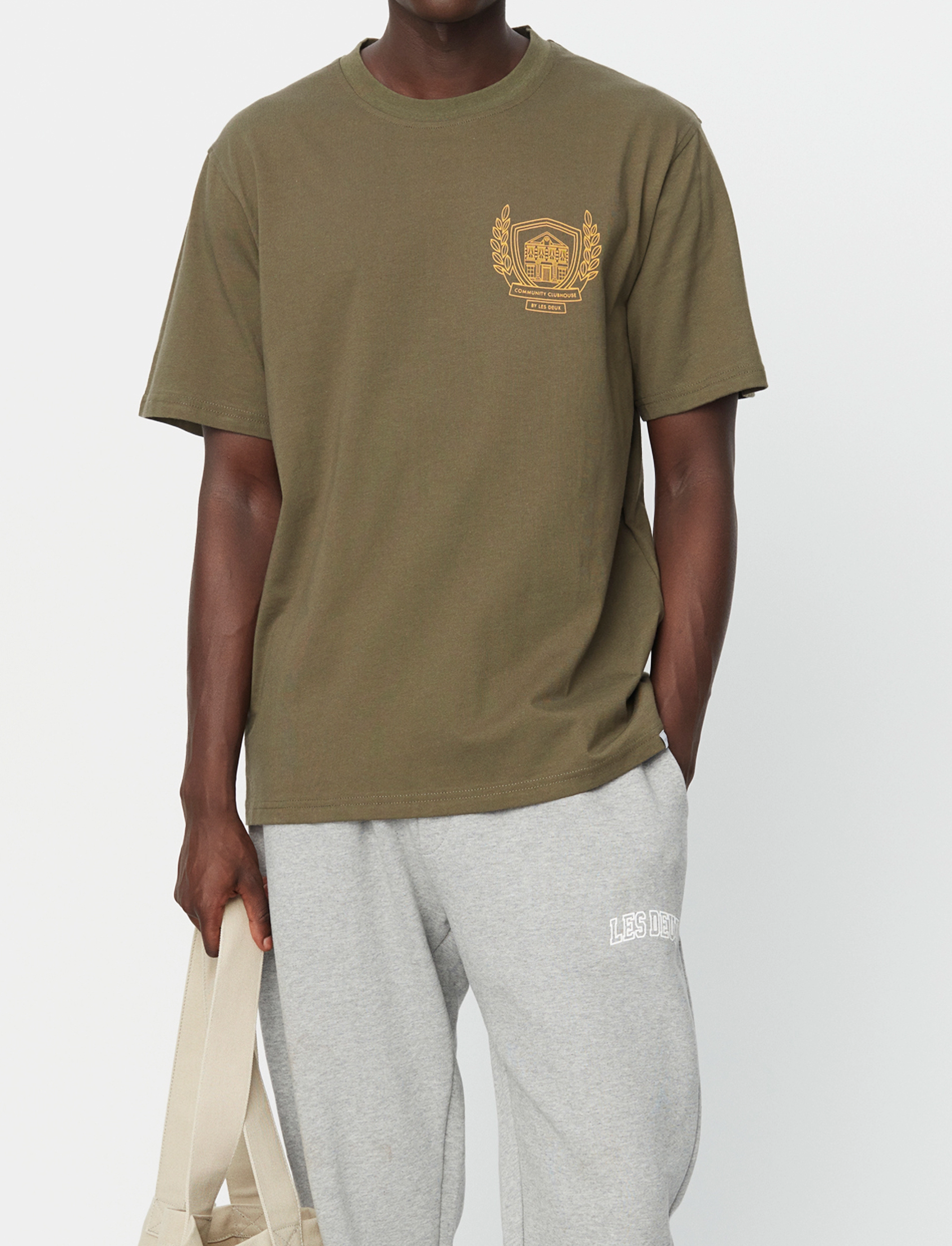 Les Deux - Chad T-Shirt - olive night/yellow - 2