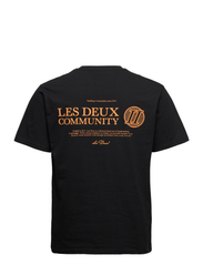 Les Deux - Community T-Shirt - t-shirts - black/yellow - 2
