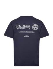 Les Deux - Community T-Shirt - t-shirts - dark navy/ivory - 2