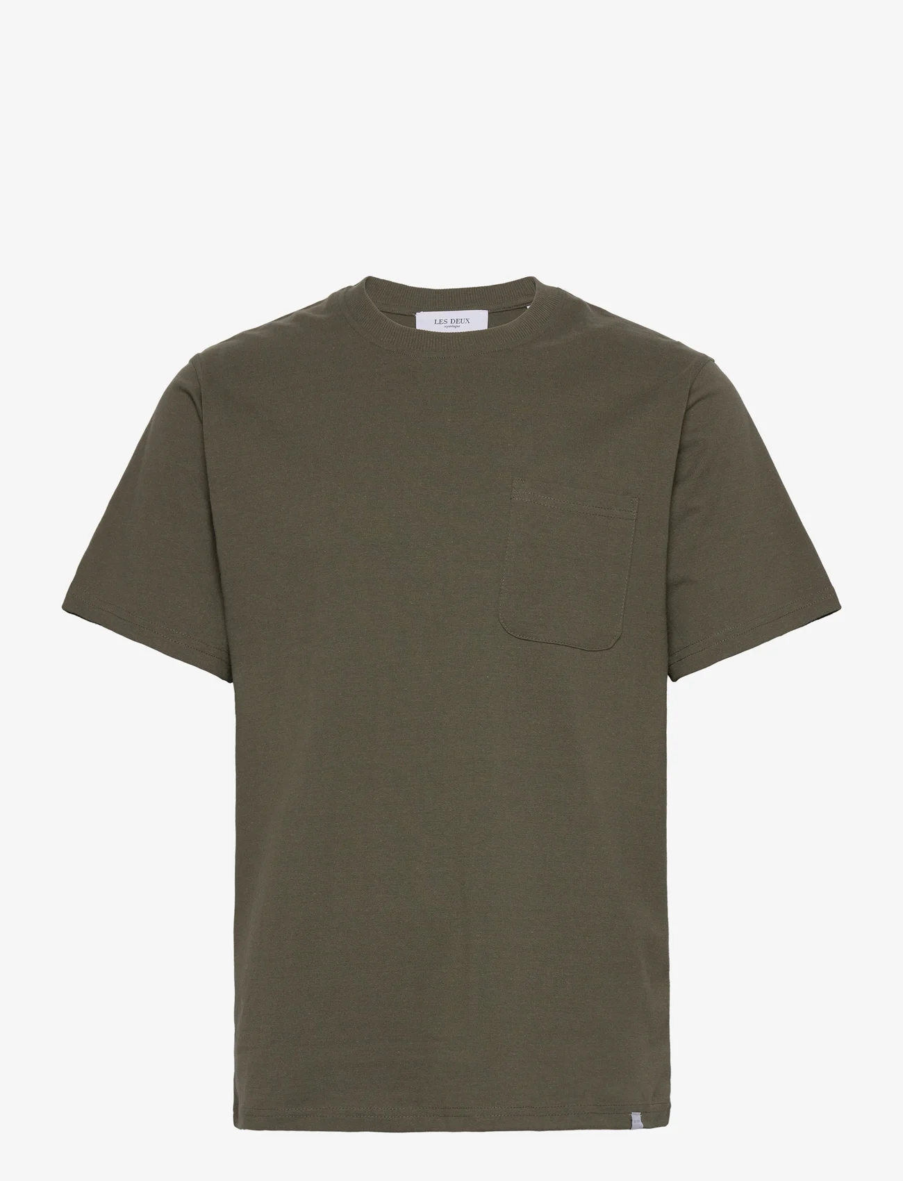 Les Deux - Supplies T-Shirt - kurzärmelige - olive night/ivory - 0
