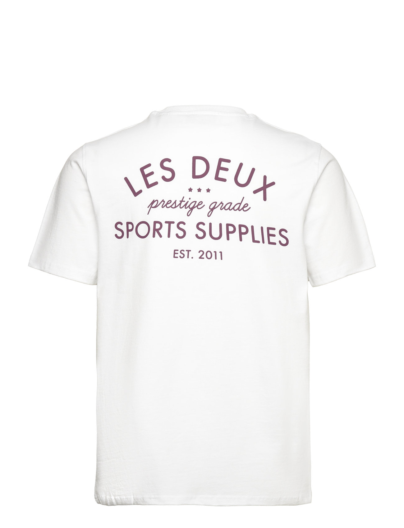Les Deux - Supplies T-Shirt - kurzärmelige - white/dark purple - 1