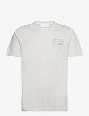 Les Deux - Harajuku T-Shirt - lühikeste varrukatega t-särgid - snow mÉlange/washed denim blue - 0