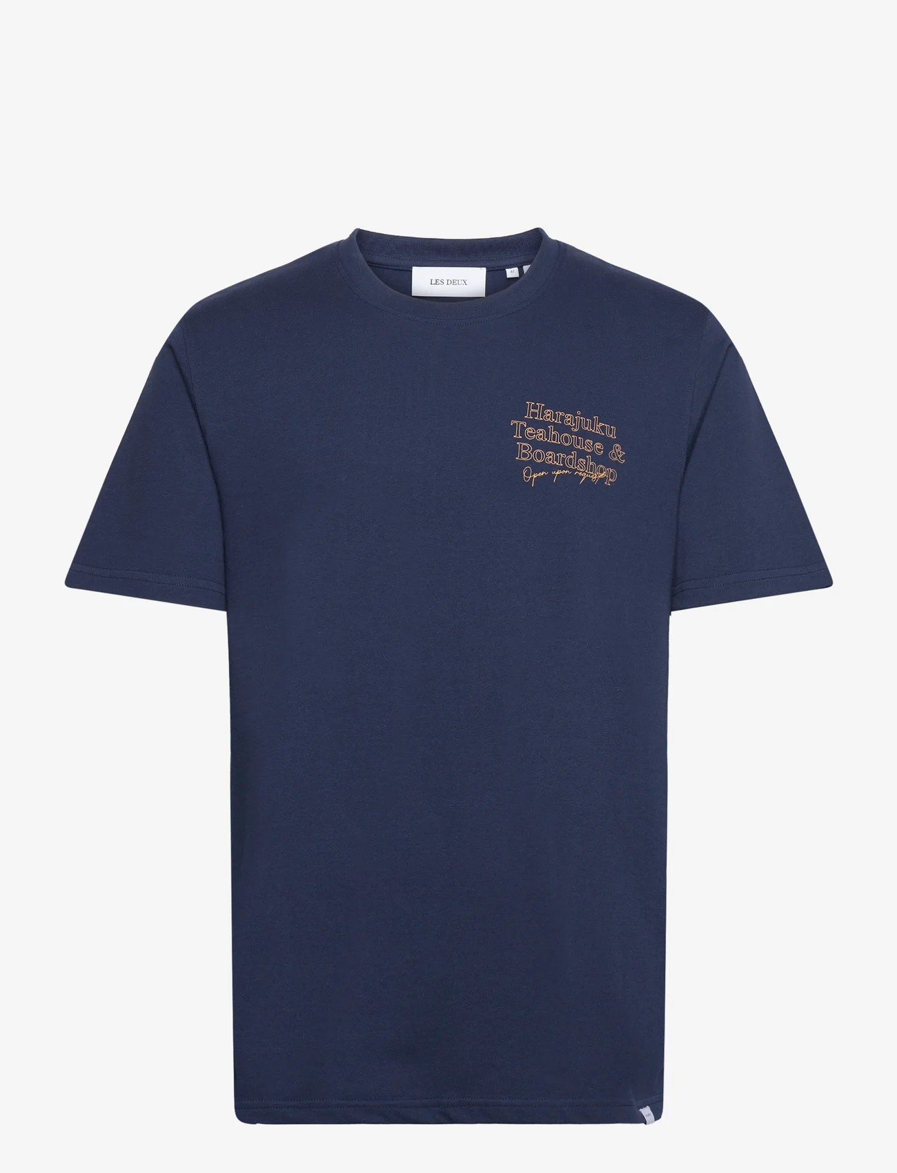 Les Deux - Harajuku T-Shirt - lühikeste varrukatega t-särgid - midnight blue/mustard yellow - 0