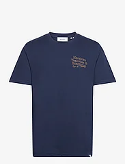 Les Deux - Harajuku T-Shirt - lühikeste varrukatega t-särgid - midnight blue/mustard yellow - 0