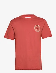Les Deux - Donovan T-shirt - kurzärmelige - rust red/ivory - 0