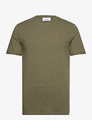 Les Deux - Nørregaard T-Shirt - Seasonal - die niedrigsten preise - surplus green melange/orange - 0