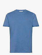 Nørregaard T-Shirt - Seasonal - WASHED DENIM BLUE/ORANGE