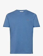 Les Deux - Nørregaard T-Shirt - Seasonal - lägsta priserna - washed denim blue/orange - 0
