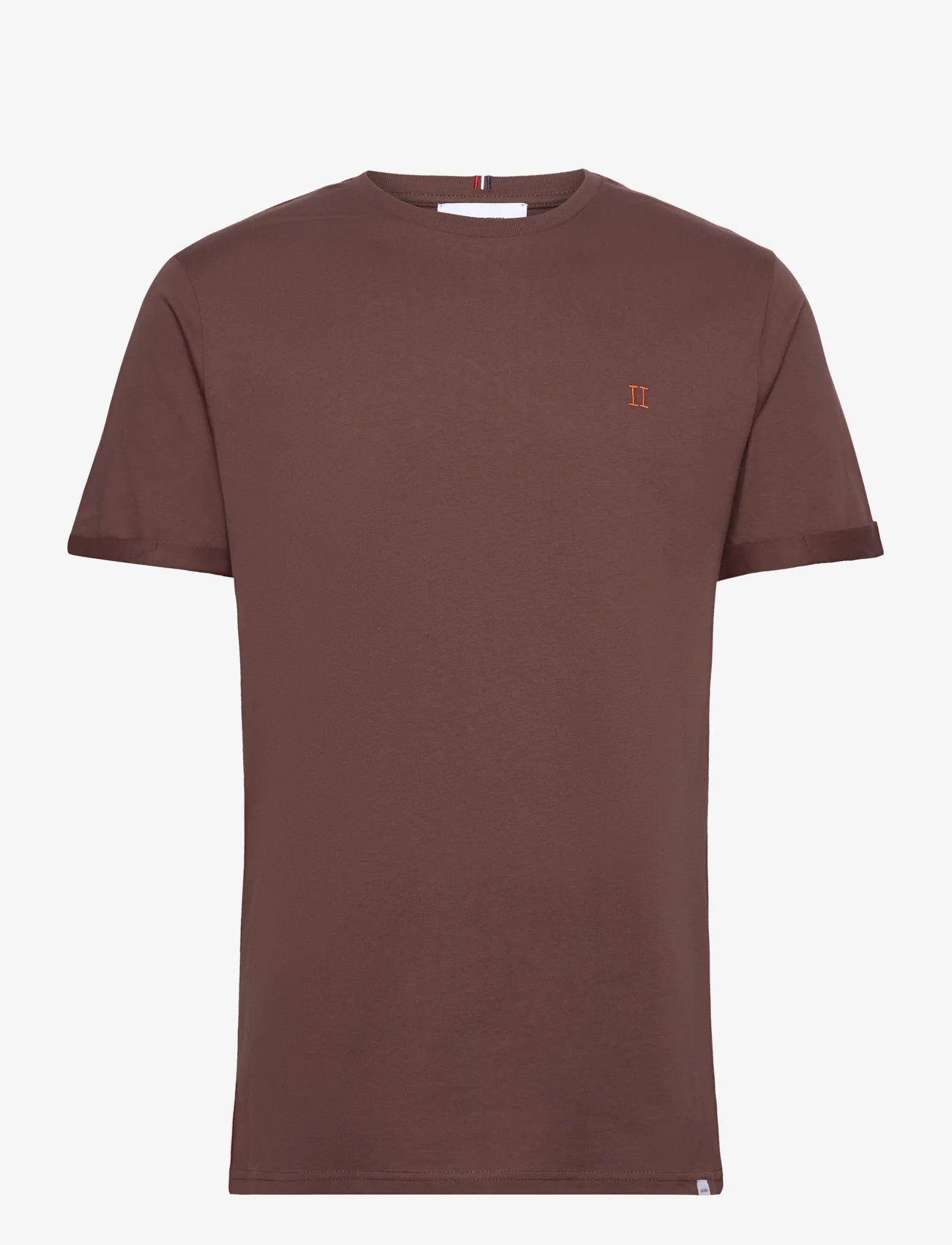 Les Deux - Nørregaard T-Shirt - Seasonal - najniższe ceny - ebony brown/orange - 0