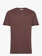 Nørregaard T-Shirt - Seasonal - EBONY BROWN/ORANGE