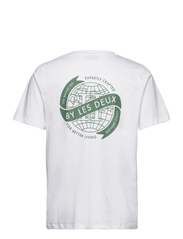 Les Deux - Globe T-Shirt - nordic style - white/dark ivy green - 2