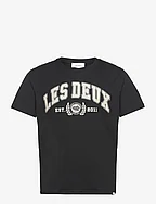 University T-Shirt - BLACK/LIGHT DESERT SAND