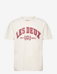 University T-Shirt - LIGHT IVORY/BURNT RED
