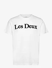 Les Deux - Charles T-Shirt - short-sleeved t-shirts - white/black - 0
